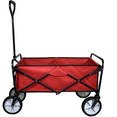 MonsterShop Chariot de Jardin Pliable Rouge - Type de Jardin - Publicité MonsterShop Chariot de Jardin Pliable Rouge - Type de Jardin - Publicité