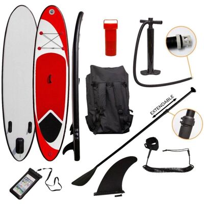 Monstershop Prancha de Paddle Inflável Vermelha 10ft - Unissex Monstershop Prancha de Paddle Inflável Vermelha 10ft - Unissex