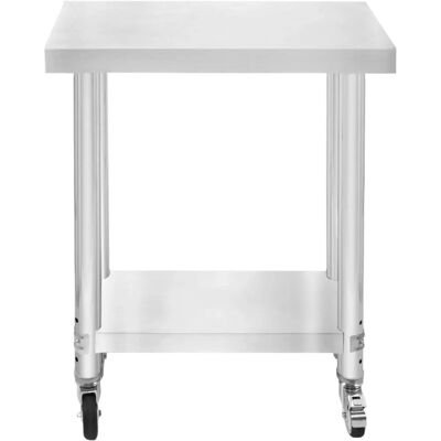 Table de Travail en Acier Inoxydable KuKoo - 80cm x 60cm x 30cm - Banc de Cuisine - Publicité Table de Travail en Acier Inoxydable KuKoo - 80cm x 60cm x 30cm - Banc de Cuisine - Publicité