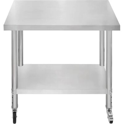 Table de Travail en Acier Inoxydable KuKoo - 86cm x 60cm x 90cm - Publicité Table de Travail en Acier Inoxydable KuKoo - 86cm x 60cm x 90cm - Publicité