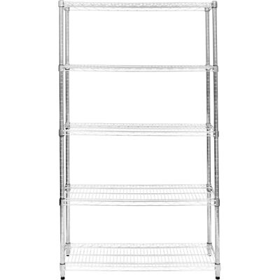 KuKoo Wire Shelving Rack 5 Tier Metal Storage Shelf Unit Stand Kitchen Office Garage - Wire Shelving Rack KuKoo Wire Shelving Rack 5 Tier Metal Storage Shelf Unit Stand Kitchen Office Garage - Wire Shelving Rack