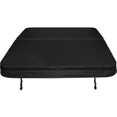 MonsterShop Black Square Hot Tub Cover - Weatherproof PVC Leather - 210x210cm MonsterShop Black Square Hot Tub Cover - Weatherproof PVC Leather - 210x210cm
