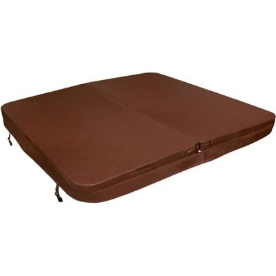 Jardi 220 x 220cm Square Hot Tub Cover - Brown Weatherproof PVC Leather Jardi 220 x 220cm Square Hot Tub Cover - Brown Weatherproof PVC Leather