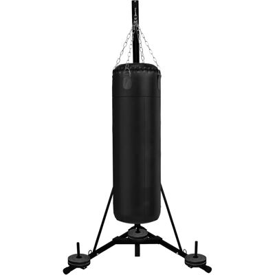 MonsterShop Black Foldable Punch Bag Stand - 68kg, Adjustable 182-230cm MonsterShop Black Foldable Punch Bag Stand - 68kg, Adjustable 182-230cm