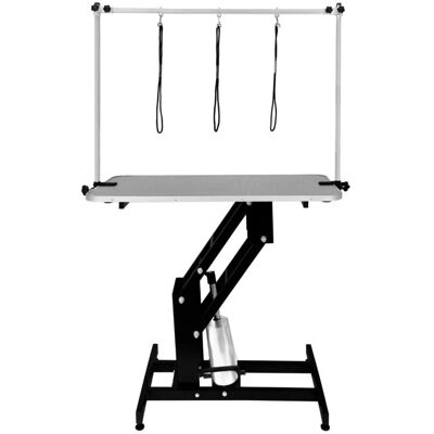 MonsterShop Hydraulinen Koiran Kampaustelakka - Säädettävä Korkeus & Harmaa Pinta MonsterShop Hydraulinen Koiran Kampaustelakka - Säädettävä Korkeus & Harmaa Pinta