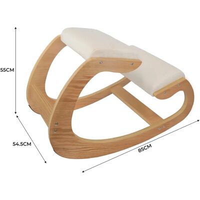 MonsterShop Ergonomic Kneeling Chair - Wooden Support Orthopedic Posture Stool MonsterShop Ergonomic Kneeling Chair - Wooden Support Orthopedic Posture Stool