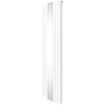 Owalny radiator z lustrem - Biały/Czarny - 1800mm x 500mm - Radiator Owalny radiator z lustrem - Biały/Czarny - 1800mm x 500mm - Radiator