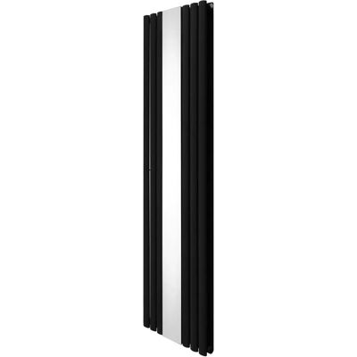 Owalny grzejnik z lustrem - 1800mm x 500mm - Czarny - Grzejnik Owalny grzejnik z lustrem - 1800mm x 500mm - Czarny - Grzejnik