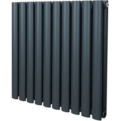 Monster-Shop Ovaler Säulenheizkörper – 600mm x 600mm – Anthrazitgrau Monster-Shop Ovaler Säulenheizkörper – 600mm x 600mm – Anthrazitgrau