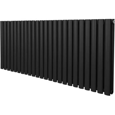 MonsterShop Czarny Owalny Słupowy Grzejnik - 600mm x 1440mm - Radiator MonsterShop Czarny Owalny Słupowy Grzejnik - 600mm x 1440mm - Radiator