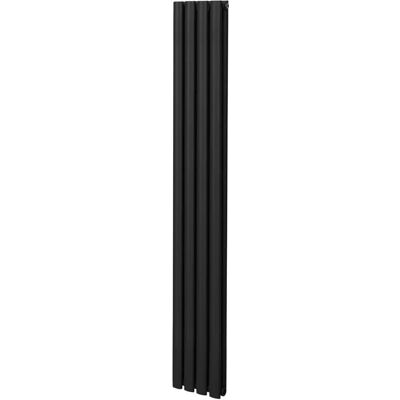 Owalny Radiator Kolumnowy MonsterShop - 1800mm x 240mm - Czarny Owalny Radiator Kolumnowy MonsterShop - 1800mm x 240mm - Czarny