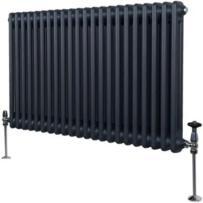 Radiador de 2 columnas gris antracita - 600 x 1012mm - MonsterShop Radiador de 2 columnas gris antracita - 600 x 1012mm - MonsterShop