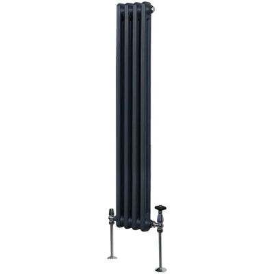 MonsterShop Anthrazitgrauer Traditioneller 2-Spalt-Radiator - 1500 x 202mm MonsterShop Anthrazitgrauer Traditioneller 2-Spalt-Radiator - 1500 x 202mm