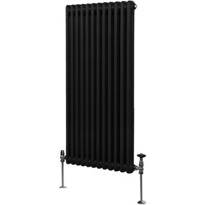 MonsterShop Radiador Tradicional de 2 Columnas Negro 1500mm x 562mm - Calefactor MonsterShop Radiador Tradicional de 2 Columnas Negro 1500mm x 562mm - Calefactor
