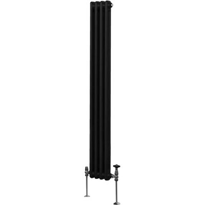 MonsterShop 1800 x 202mm Tradycyjny 2 Kolumnowy Grzejnik Czarny MonsterShop 1800 x 202mm Tradycyjny 2 Kolumnowy Grzejnik Czarny