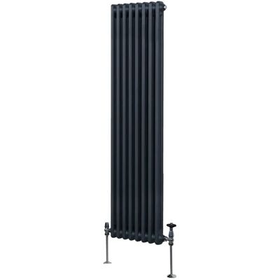 MonsterShop 1800 x 382mm Traditional 2 Column Radiator - Anthracite Grey MonsterShop 1800 x 382mm Traditional 2 Column Radiator - Anthracite Grey
