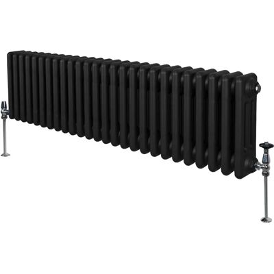MonsterShop Traditional 3 Column Radiator - 300 x 1192 mm - Black MonsterShop Traditional 3 Column Radiator - 300 x 1192 mm - Black
