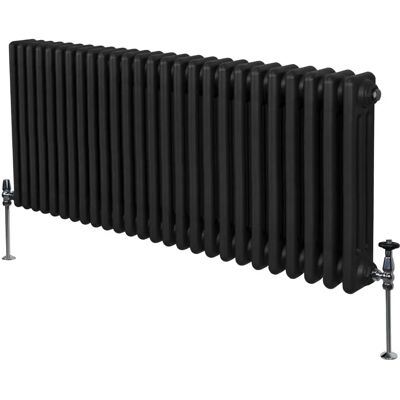 MonsterShop Traditional 3 Column Radiator - 600 x 1192 mm - Black MonsterShop Traditional 3 Column Radiator - 600 x 1192 mm - Black