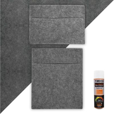 MonsterShop Smoke Grey Van Carpet Lining, Storage Pouches & Adhesive Glue - Van Interior Covering MonsterShop Smoke Grey Van Carpet Lining, Storage Pouches & Adhesive Glue - Van Interior Covering