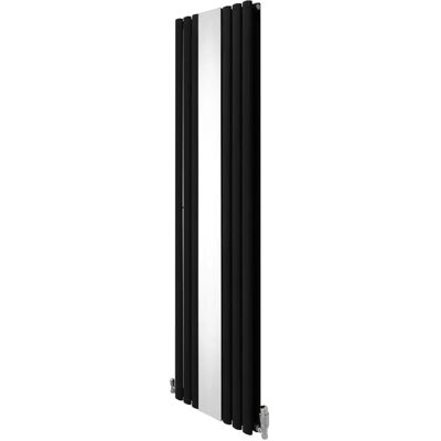 Owalny Radiator z Lustrem - 1800mm x 500mm - Czarny Owalny Radiator z Lustrem - 1800mm x 500mm - Czarny
