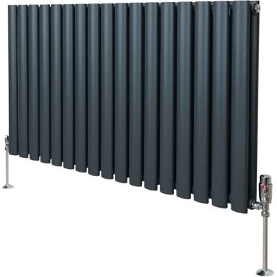 Radiador de columna ovalada MonsterShop 600mm x 1020mm - Gris Radiador de columna ovalada MonsterShop 600mm x 1020mm - Gris