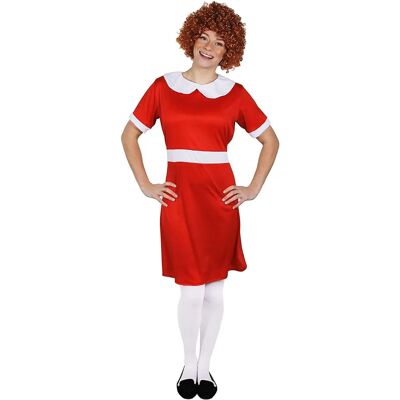 I Love Fancy Dress - Orphan Girl - Red Dress - Wig - Costume I Love Fancy Dress - Orphan Girl - Red Dress - Wig - Costume