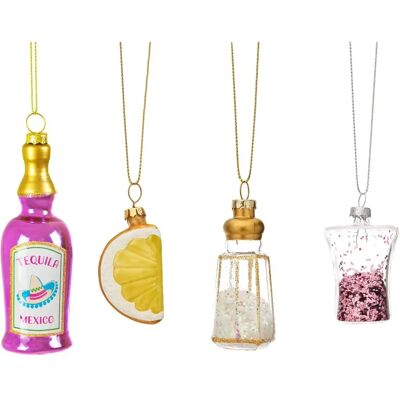 Sass & Belle Ensemble de 4 Boules de Noël Tequila - Décorations de Sapin de Noël - Publicité Sass & Belle Ensemble de 4 Boules de Noël Tequila - Décorations de Sapin de Noël - Publicité
