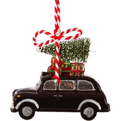 Sass & Belle - London Christmas Black Cab - Noir - Bauble - Publicité Sass & Belle - London Christmas Black Cab - Noir - Bauble - Publicité