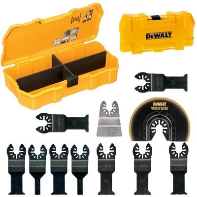 Dewalt - 11 Piece Multi Tool Blade Set - Plunge Fast Cut - Toughcase Dewalt - 11 Piece Multi Tool Blade Set - Plunge Fast Cut - Toughcase