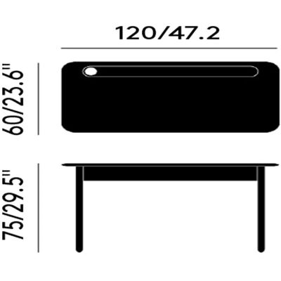 Tom Dixon Slab Skrivebord - Massiv Eik - Moderne Viktoriansk Stil Tom Dixon Slab Skrivebord - Massiv Eik - Moderne Viktoriansk Stil