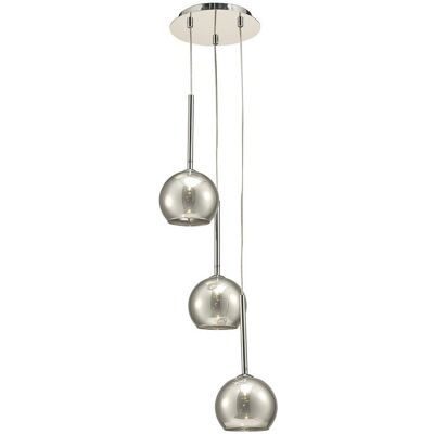 Inspired Lighting Regina Ceiling Cluster Pendant - 3 Light G9 Smoke Glass Inspired Lighting Regina Ceiling Cluster Pendant - 3 Light G9 Smoke Glass