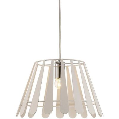 Inspired Lighting Inspired Deco Somerset Ceiling Pendant - White, Chrome Inspired Lighting Inspired Deco Somerset Ceiling Pendant - White, Chrome