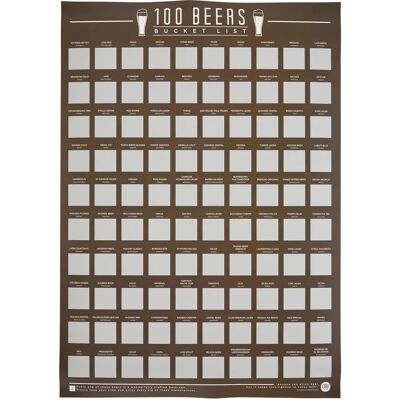 Gift Republic Liste de Souhaits 100 Bières Poster à Gratter - Poster - Publicité Gift Republic Liste de Souhaits 100 Bières Poster à Gratter - Poster - Publicité