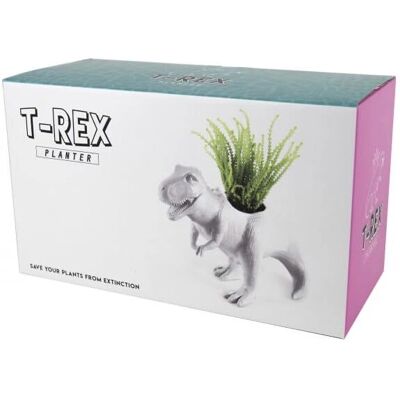 Gift Republic T-Rex Plantenschaal - Kleine Dinosauruiskruik, Wit Gift Republic T-Rex Plantenschaal - Kleine Dinosauruiskruik, Wit