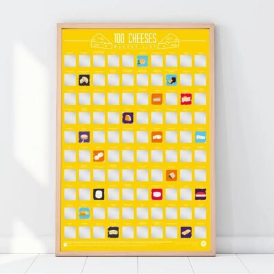Gift Republic 100 Cheeses Scratch Off Bucket List Poster - Food & Kitchen Gift Republic 100 Cheeses Scratch Off Bucket List Poster - Food & Kitchen