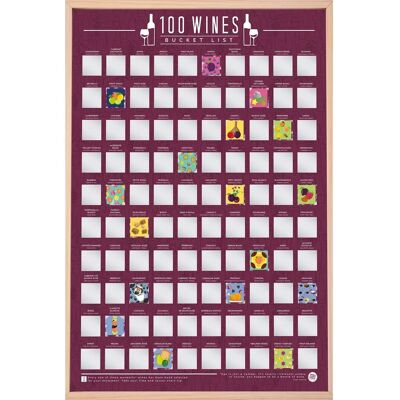 Gift Republic Bucket List Skrapepost - 100 Viner - Plakat Gift Republic Bucket List Skrapepost - 100 Viner - Plakat