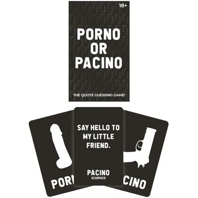 Gift Republic Porno ou Pacino Jeu de Cartes - Publicité Gift Republic Porno ou Pacino Jeu de Cartes - Publicité