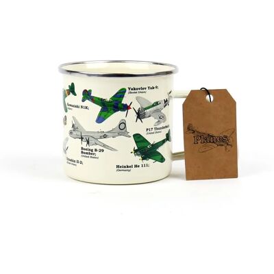 Gift Republic Plane Enamel Mug - Mug - Aircraft Design Gift Republic Plane Enamel Mug - Mug - Aircraft Design