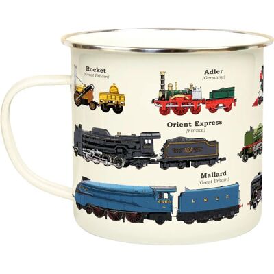 Gift Republic Train Enamel Mug - Trains Gift Republic Train Enamel Mug - Trains