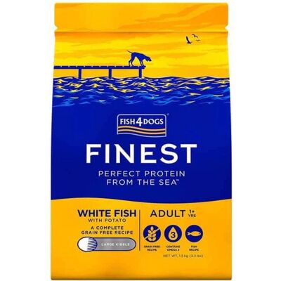 Fish4Dogs Velké granule s bílou rybou - 1,5kg - Psí krmivo Fish4Dogs Velké granule s bílou rybou - 1,5kg - Psí krmivo