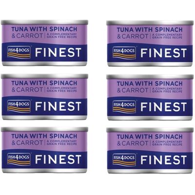 Fish4Dogs Tonno con Spinaci e Carote - 85g - Cibo per cani Fish4Dogs Tonno con Spinaci e Carote - 85g - Cibo per cani