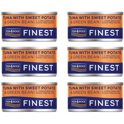 Fish4Dogs Finest Tonno con Fagioli Verdi e Patate - 85g - Confezione da 12 Fish4Dogs Finest Tonno con Fagioli Verdi e Patate - 85g - Confezione da 12