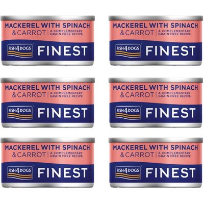 Fish4Dogs Finest Sgombro con Carote e Spinaci - 85g Fish4Dogs Finest Sgombro con Carote e Spinaci - 85g