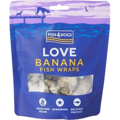 Fish4Dogs Fisch Wraps - Banane - Hundesnack Fish4Dogs Fisch Wraps - Banane - Hundesnack