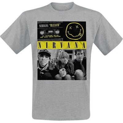 Nirvana Bleach Cassettes T-Shirt Grå L - T-Shirt Nirvana Bleach Cassettes T-Shirt Grå L - T-Shirt