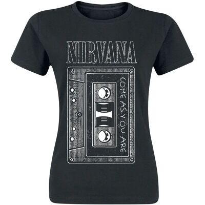 Nirvana As You Are Tape Schwarzes Großes T-Shirt Nirvana As You Are Tape Schwarzes Großes T-Shirt