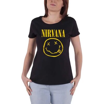 T-Shirt Nirvana Noir avec Smiley - T-Shirt - Publicité T-Shirt Nirvana Noir avec Smiley - T-Shirt - Publicité