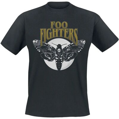 Foo Fighters Hawk Moth T-Skjorte - Menn - Svart - Offisiell Merchandise Foo Fighters Hawk Moth T-Skjorte - Menn - Svart - Offisiell Merchandise