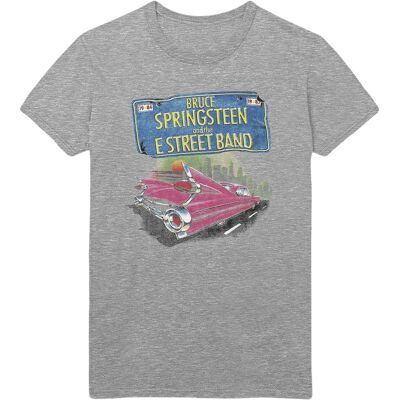 Bruce Springsteen Pink Cadillac Grå XXL T-shirt - Rock Bruce Springsteen Pink Cadillac Grå XXL T-shirt - Rock