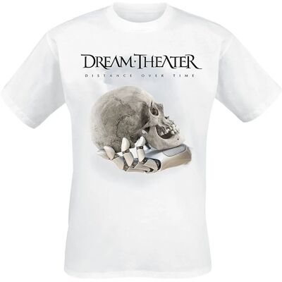 Dream Theater Weiß Baumwolle Unisex T-Shirt - Distance Over Time Dream Theater Weiß Baumwolle Unisex T-Shirt - Distance Over Time